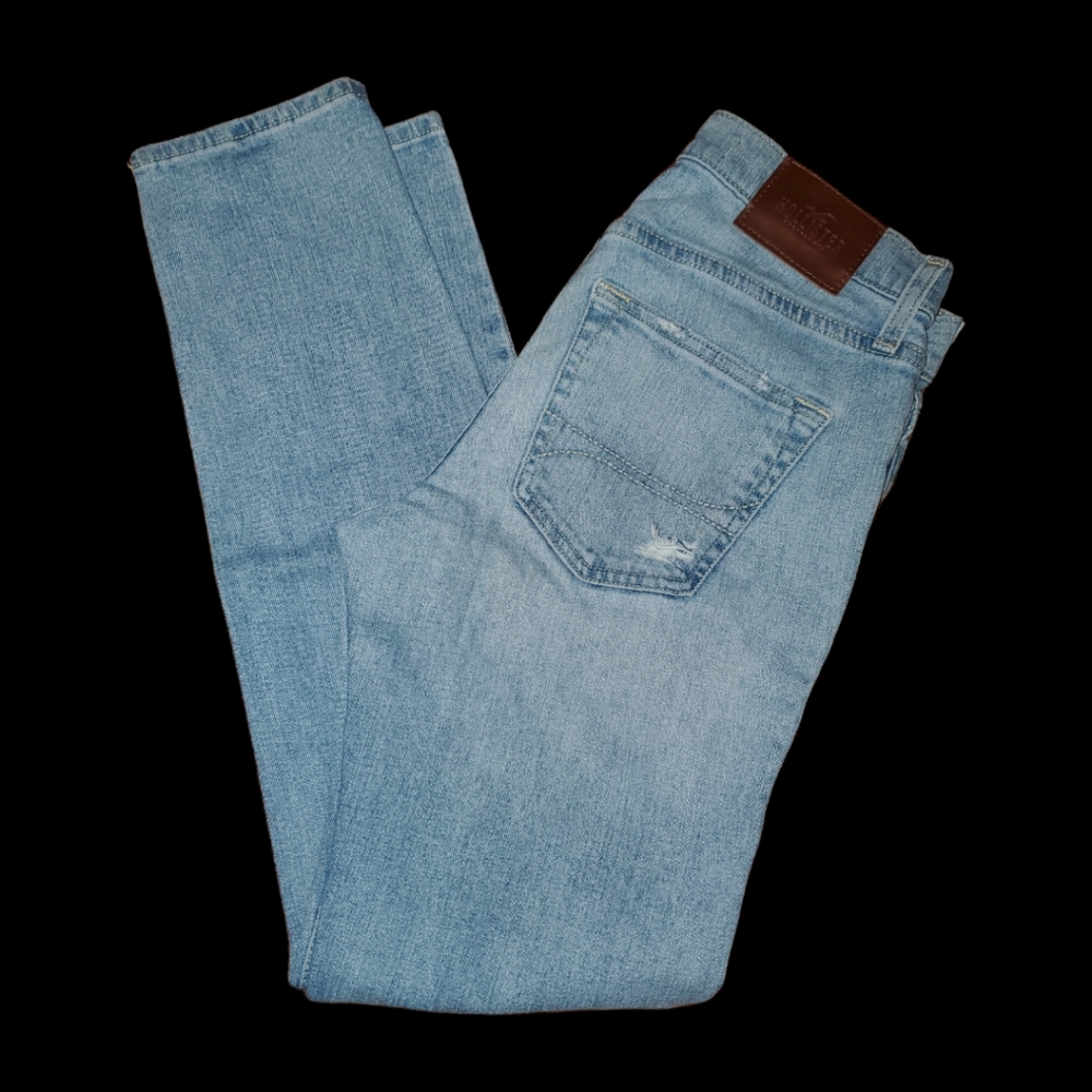 Hollister Destroyed Skinny Jeans Hollister Epic Flex Jeans Light Wash 26x30 EUC - Picture 6 of 9